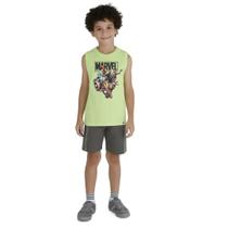 Conjunto Infantil Menino Verão Regata E Bermuda Marvel - Malwee Conjunto Infantil Menino Verão Regata E Bermuda Marvel - Malwee