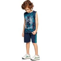 Conjunto Infantil Menino Verão Regata Estonada E Bermuda Skate 2 peças - Angerô Conjunto Infantil Menino Verão Regata Estonada E Bermuda Skate 2 peças - Angerô
