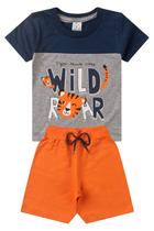 Conjunto Infantil Menino Wild Roar - Azul Marinho