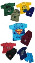 Conjunto infantil meninos verão kit com 2