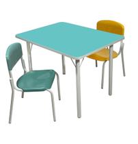 Conjunto Infantil Mesa Acqua em Mdf Alt.: 570mm c/ 2 cadeiras coloridas Conjunto Infantil Mesa Acqua em Mdf Alt.: 570mm c/ 2 cadeiras coloridas