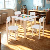 Conjunto Infantil Mesa/Cadeira Modelo Colorê Madeira Pinus