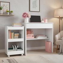 Conjunto Infantil Mesa Escrivaninha Computador E Armário De Livros para Quarto