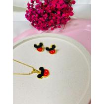Conjunto Infantil Mickey Resinado Dourado