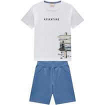 Conjunto Infantil Milon Masculino Camiseta + Bermuda - Adventure