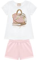 Conjunto Infantil Milon Menina Blusa E Short - Bolsa