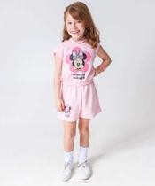 Conjunto Infantil Moletinho Minnie Rosa Tam 4 a 10-78114