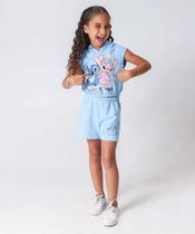 Conjunto Infantil Moletinho Stitch e Angel Tam 4 a 10 -78112