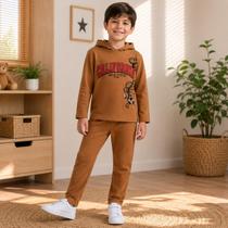Conjunto Infantil Moletom California Menino com Capuz Rei Rex Conjunto Infantil Moletom California Menino com Capuz Rei Rex