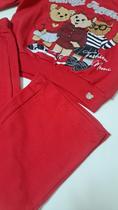 Conjunto Infantil Moletom e calça wide leg vermelho Momi Conjunto Infantil Moletom e calça wide leg vermelho Momi