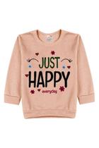 Conjunto Infantil Moletom Menina Just Happy - Serpasantos Confeccoes Ltda