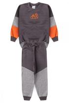 Conjunto infantil moletom menino gody cinza grafite Conjunto infantil moletom menino gody cinza grafite