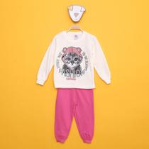 Conjunto Infantil Moletom Miá Kids Estampado Gatinho Menina - Mia Kids