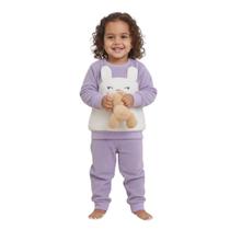 Conjunto Infantil Moletom Peluciado Blusa e Calça Inverno - Conjunto Infantil Moletom Peluciado Blusa e Calça Inverno -