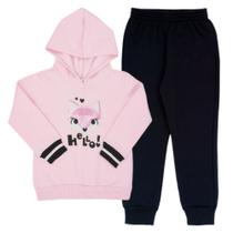 Conjunto Infantil Moletom Pelúciado Feminino Pulla Bulla