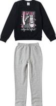 Conjunto Infantil Moletom Preto e Cinza - Malwee Conjunto Infantil Moletom Preto e Cinza - Malwee