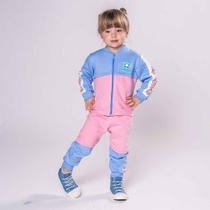 Conjunto Infantil Moletom Rosa e Azul