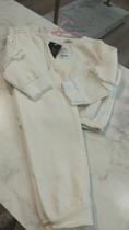 Conjunto Infantil Moleton Lik Kids Branco Off White Tamanho 06 calça wid leg