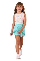 Conjunto Infantil Mon Sucré Regata Trabalhada E Short Algodão 25252