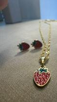 Conjunto infantil Moranguinho folheado Conjunto infantil Moranguinho folheado