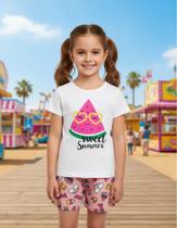 Conjunto Infantil N. 01 Menina Verão Solinho/Benetex/Viston Conjunto Infantil N. 01 Menina Verão Solinho/Benetex/Viston
