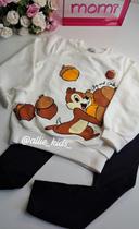Conjunto Infantil Off White do Tico e Teco Conjunto Infantil Off White do Tico e Teco