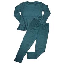 Conjunto Infantil Outono Inverno Blusinha Manga Longa Calça