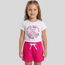 Conjunto Infantil para Menina Blusa e Shorts Ursinho - GKS