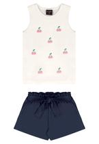 Conjunto Infantil para Menina com Blusa e Shorts Guloseima