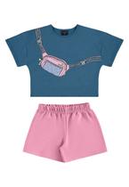 Conjunto Infantil para Menina com Blusa e Shorts Guloseima Conjunto Infantil para Menina com Blusa e Shorts Guloseima