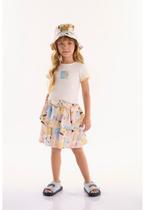 Conjunto Infantil para Menina com Cropped e Saia Aumigo Três e Já Conjunto Infantil para Menina com Cropped e Saia Aumigo Três e Já