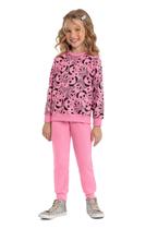 Conjunto Infantil para Meninas com Blusão e Calça de Moletom Bee Loop