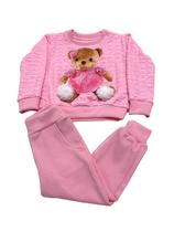 Conjunto infantil para meninas ursinho frio