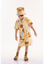 Conjunto Infantil para Menino com Camisa e Bermuda Safari Três e Já Conjunto Infantil para Menino com Camisa e Bermuda Safari Três e Já