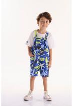 Conjunto Infantil para Menino oMar com Camiseta e Jardineira Três e Já Conjunto Infantil para Menino oMar com Camiseta e Jardineira Três e Já