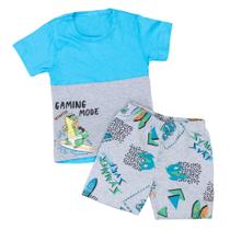 Conjunto Infantil para Meninos de 1 a 3 anos Surf Game Azul