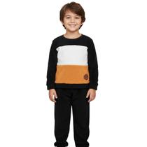 Conjunto Infantil Pelúcia Inverno Menino Inverno Festa Luxo -