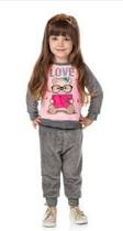 Conjunto infantil pelúciado inverno - feminino e masculino - marca tileesul modelos variádos