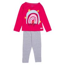 Conjunto Infantil Pitiska Menina Magic Pink/Cinza