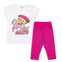 Conjunto Infantil Pizza Galaxy Branco