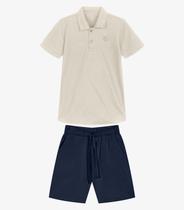 Conjunto Infantil Polo Com Bermuda Trick Nick Bege Conjunto Infantil Polo Com Bermuda Trick Nick Bege
