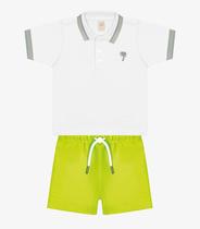 Conjunto Infantil Polo Com Bermuda Trick Nick Branco