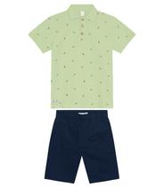 Conjunto Infantil Polo Com Bermuda Trick Nick Verde