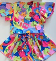 Conjunto Infantil Pompom Florzinha Menina Conjunto Infantil Pompom Florzinha Menina