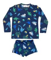 Conjunto Infantil Praia Menino Camisa Sunga Proteção Solar