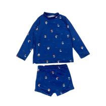 Conjunto Infantil Praia Menino Camisa Sunga Proteção Solar