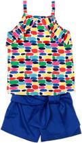 Conjunto Infantil Precoce Feminino Blusa e Short Pedras Coloridas Tam 16 - PR 114