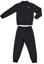 Conjunto Infantil Preto com Zíper e Calça Jogger Have Fun