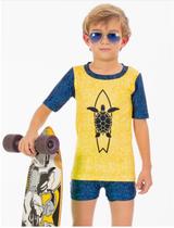 Conjunto Infantil Proteção Solar Sunga Blusa Fator UV50+