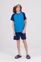 Conjunto Infantil Raglan Slevee Azul